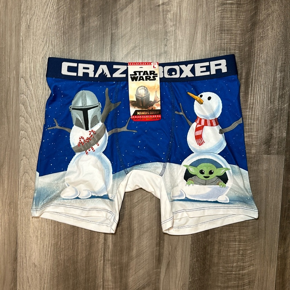 Star Wars The Mandalorian Snowman Crazy Boxer Boxer Brief - Large